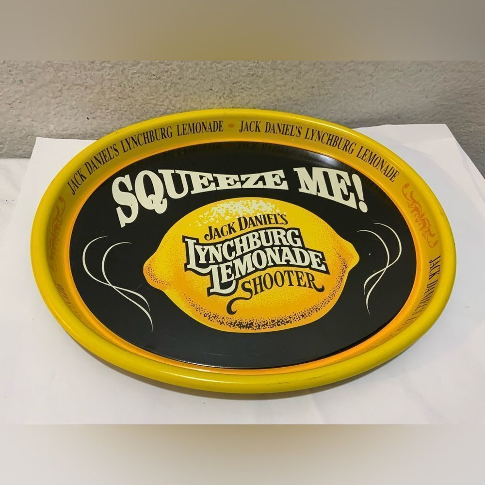 Jack Daniels 1990s Lynchburg Lemonade Beer/Drink Tray “Squeeze Me” Vintage